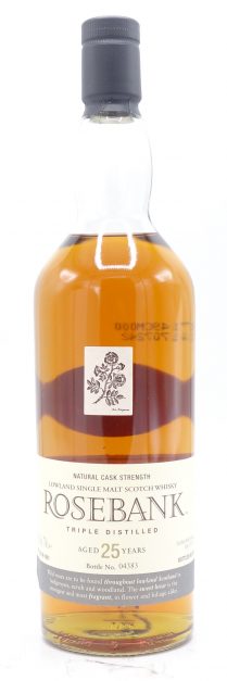 1981 ROSEBANK SCOTCH WHISKY NATURAL CASK STRENGTH, 25 YEAR OLD, 122.8 PROOF (2007) 700ML