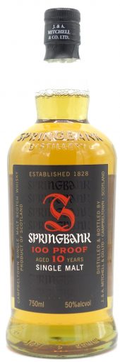 Springbank Single Malt Scotch Whisky 10 Year Old, 100 Proof 750ml