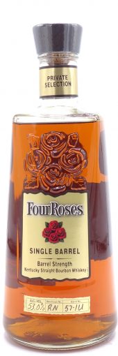 2015 Four Roses Bourbon Whiskey Private Selection Single Barrel #57-1U, 106.0 Proof 750ml